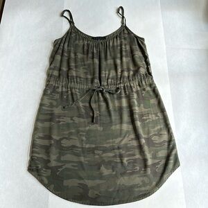 Sanctuary Camouflage Drawstring Waist Sundress